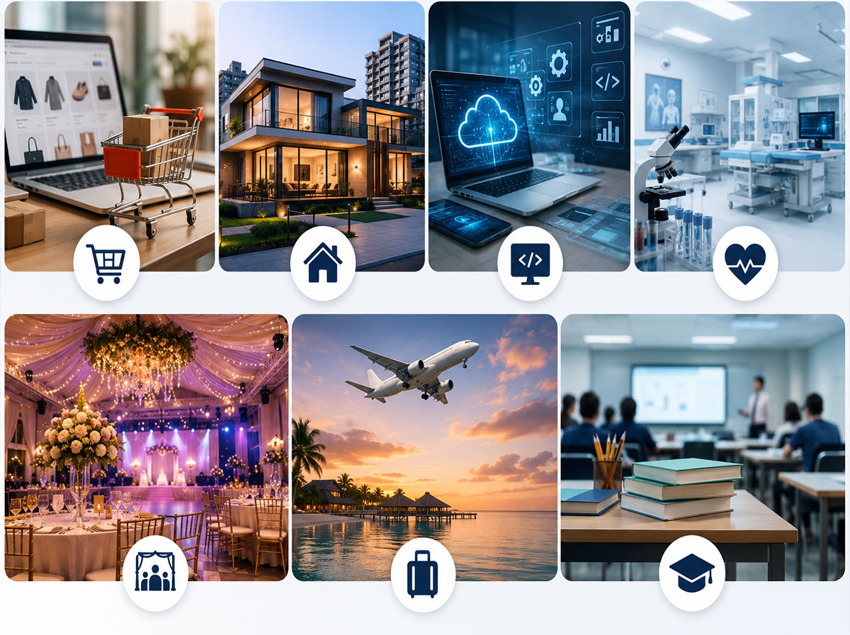 Different Types of Industries We Serve