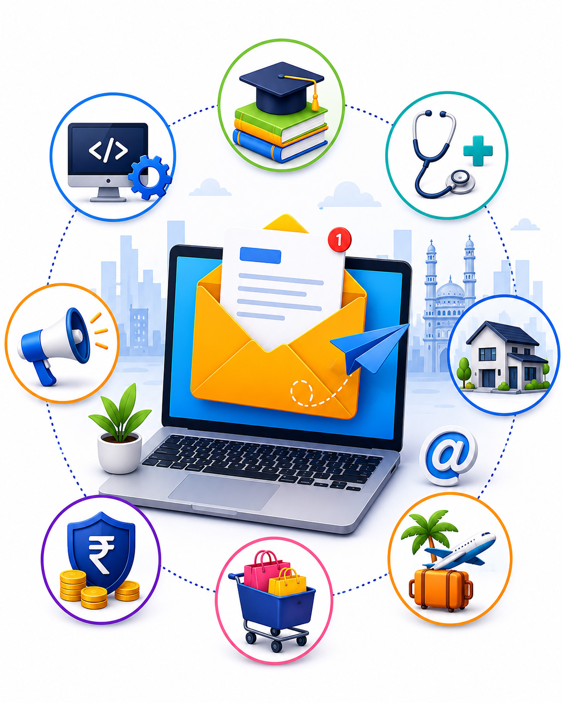 Bulk Email Solutions We Offer for Different Industries in Hyderabad
